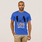 California Los Angeles City USA Retro  Blue T-shirt (Voorkant volledig)