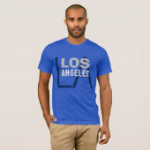 California Los Angeles City USA Retro  Blue T-shirt (Voorkant volledig)