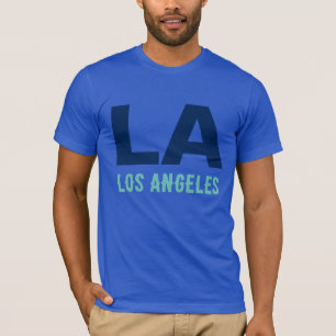 California Los Angeles City USA Retro  Blue T-shirt