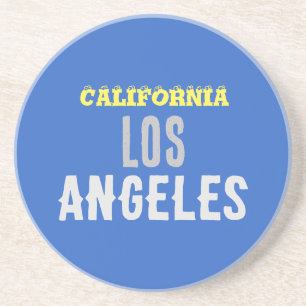 California Los Angeles City USA Retro  Blue Zandsteen Onderzetter