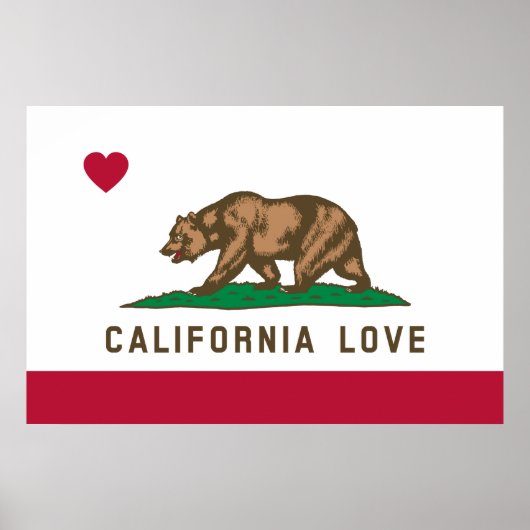 California Love Flag Poster (Voorkant)