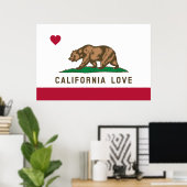 California Love Flag Poster (Thuiskantoor)