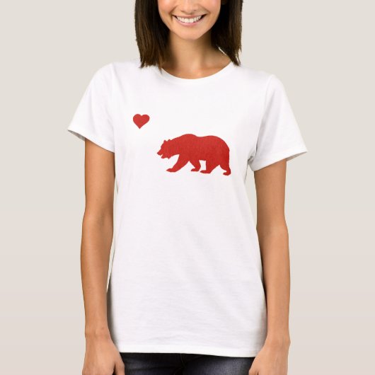 California Love Red Beer & Heart T-shirt (Voorkant)