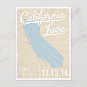 California Love Save the Date Briefkaart