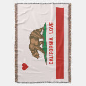 California Love State Flag Throw Blanket Deken (Voorkant Verticaal)