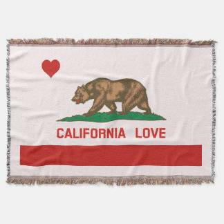 California Love State Flag Throw Blanket Deken