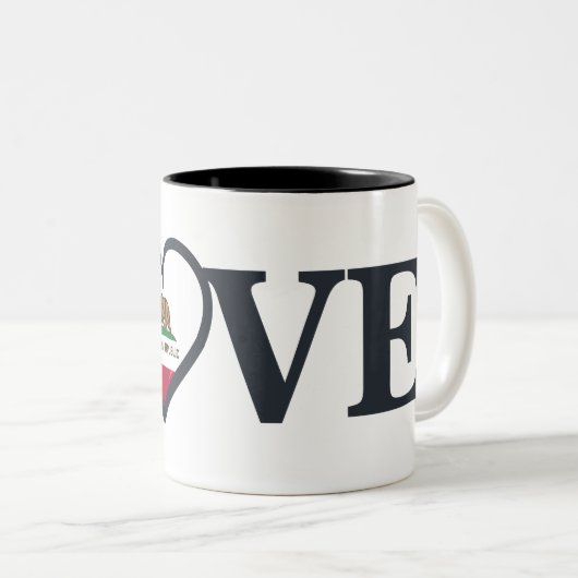 California Love Tweekleurige Koffiemok (Voorkant rechts)