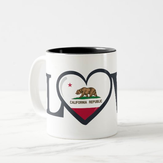 California Love Tweekleurige Koffiemok (Voorkant links)