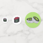 California Maki Roll Sushi Japans voedsel Confetti (Voorkanten)