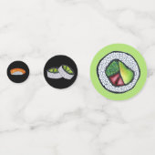 California Maki Roll Sushi Japans voedsel Confetti (Achterkanten)