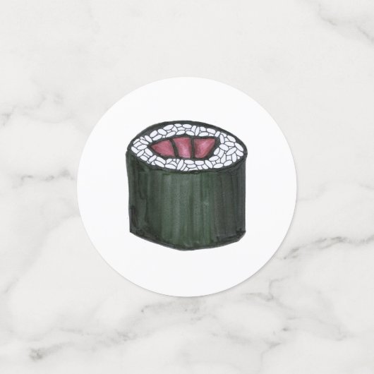 California Maki Roll Sushi Japans voedsel Confetti (Kleine voorkant)
