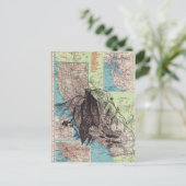 California Map Art Briefkaart (Staand voorkant)