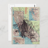 California Map Art Briefkaart (Voorkant / Achterkant)
