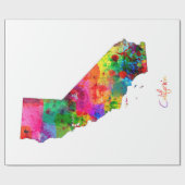 California Map Cadeaupapier (Vlak)