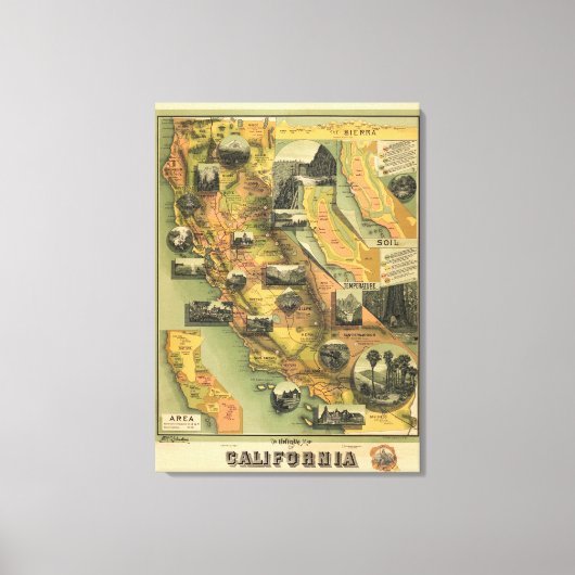 California Map Canvas Afdruk (Voorkant)