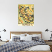 California Map Canvas Afdruk (Insitu (Slaapkamer))