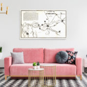 California Map Canvas Afdruk (Insitu (Woonkamer))