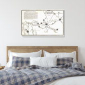 California Map Canvas Afdruk (Insitu (Slaapkamer))