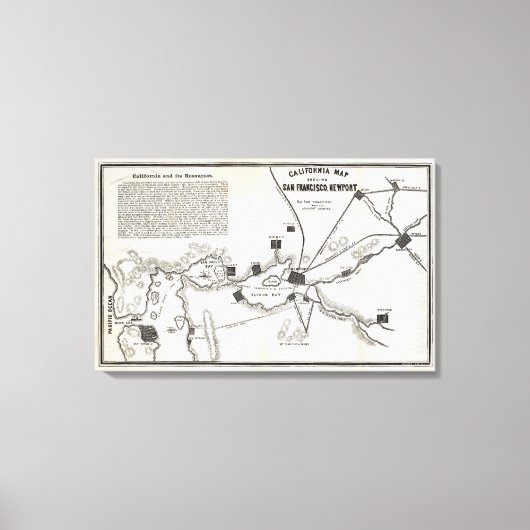 California Map Canvas Afdruk (Voorkant)