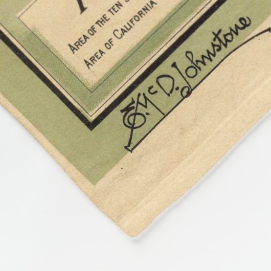 California Map Fleece Deken (Hoek)