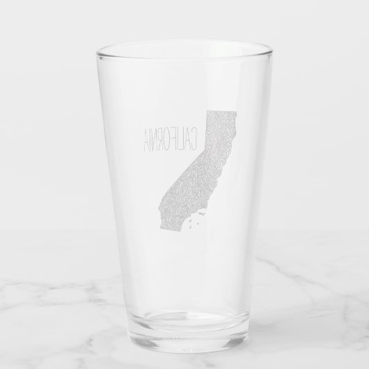 California Map Glas (Achterkant)