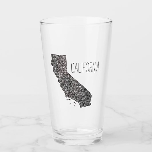 California Map Glas (Voorkant)
