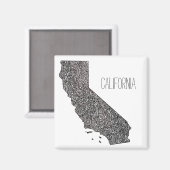 California Map Magneet (Voorkant / Achterkant)