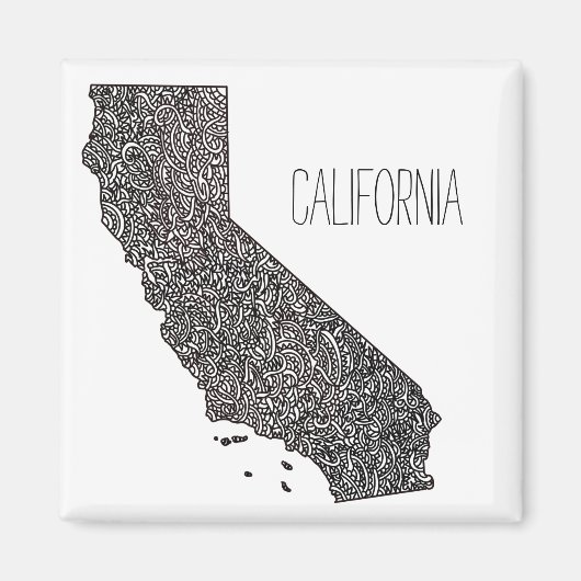 California Map Magneet (Voorkant)