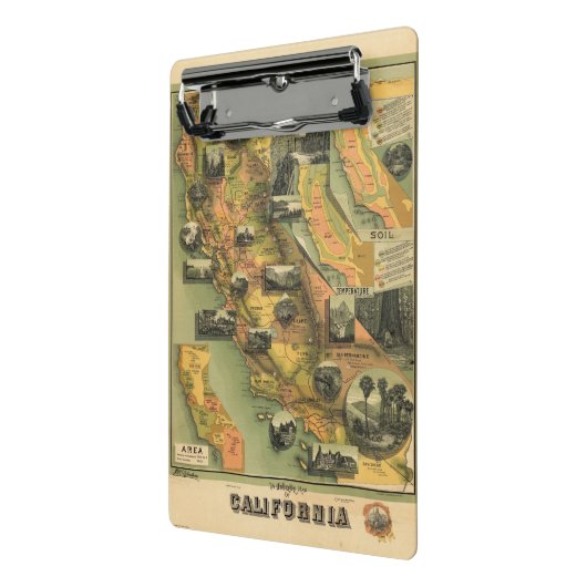 California Map Mini Klembord (Angled2)