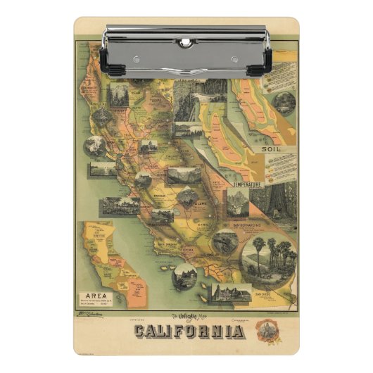 California Map Mini Klembord (Voorkant)