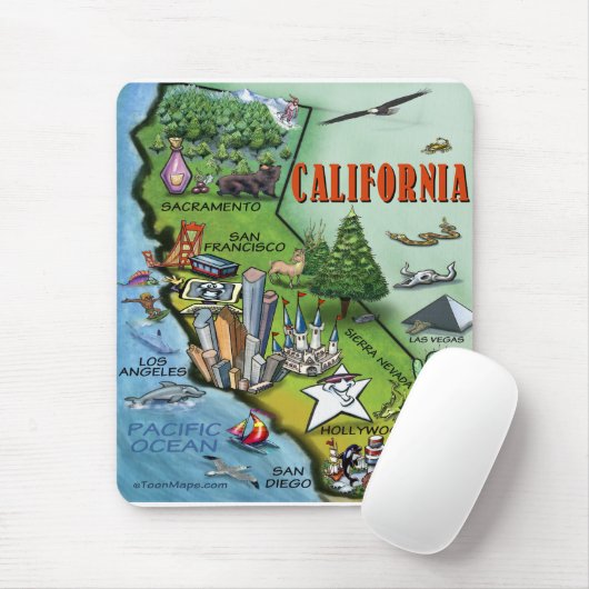 California Map Muismat (Met muis)