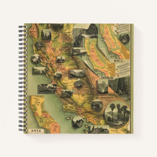California Map Notitieboek (Voorkant)