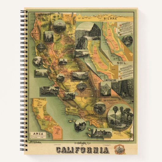 California Map Notitieboek (Voorkant)