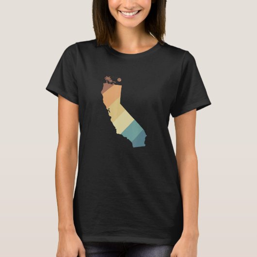 California Map Outline USA America T-shirt (Voorkant)