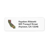 California Map Return Label (Voorkant)