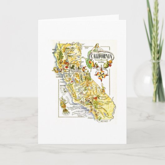  California Map Road Verenigde Staten Kaart (Voorkant)