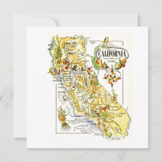  California Map Road Verenigde Staten Kaart (Voorkant)