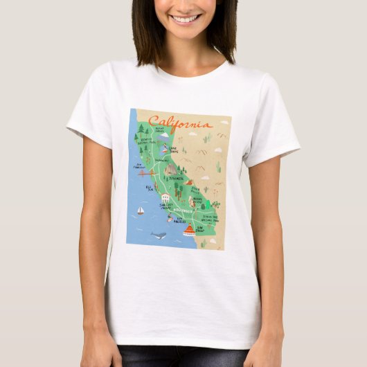 California Map Shirt (Voorkant)