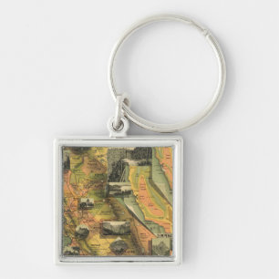 California Map Sleutelhanger