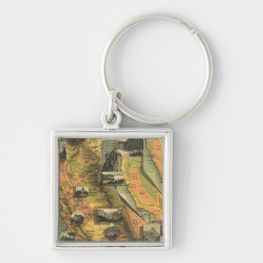 California Map Sleutelhanger (Voorkant)