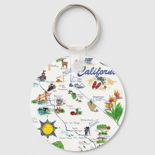 California Map sleutelhanger (Voorkant)