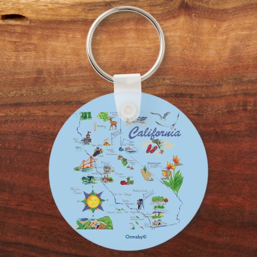 California Map sleutelhanger (Voorkant)