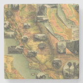 California Map Stenen Onderzetter (Voorkant)