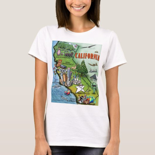 California Map T-shirt (Voorkant)