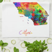 California Map Theedoek (Gevouwen)