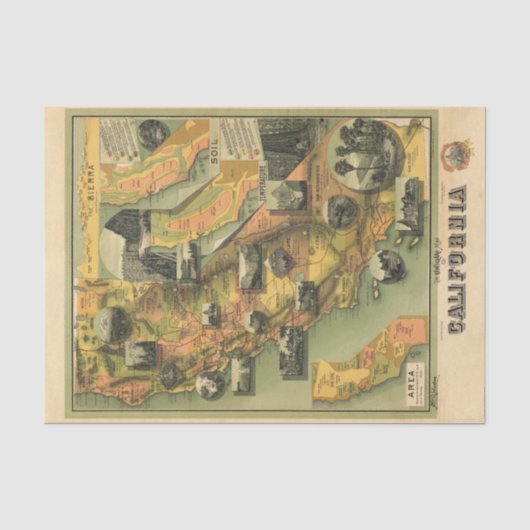 California Map Tissuepapier (Voorkant)