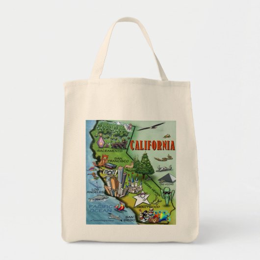 California Map Tote Bag (Voorkant)