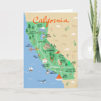 California Map Wenskaart Kaart