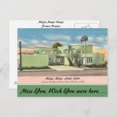 California, Miller Motor Hotel Apts. Briefkaart (Voorkant / Achterkant)