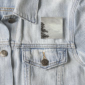 California Mission Vierkante Button 5,1 Cm (In situ)